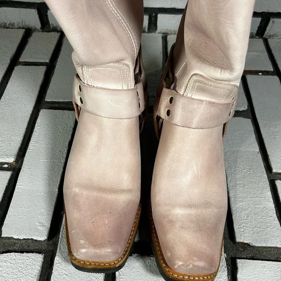 Frye Boots Western Women's Light Pink Heeled Boots 10 - Picture 5 of 10